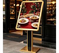 Espositore da Pavimento 60x80 cm - Ideale per Menù e Materiale pubblicitario, Stand promozionali per aziende ed Eventi, soluzioni di segnaletica di Marketing Resistenti.
