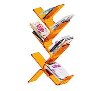 Espositore da pavimento per riviste e libri, con scomparto portaoggetti per organizzare volantini, cataloghi e cartelle in soggiorno e uffici