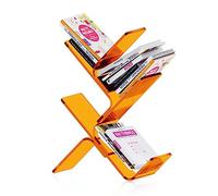 Espositore da pavimento per riviste e libri, con scomparto portaoggetti per organizzare volantini, cataloghi e cartelle in soggiorno e uffici