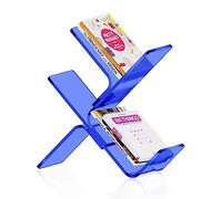 Espositore da pavimento per riviste e libri, con scomparto portaoggetti per organizzare volantini, cataloghi e cartelle in soggiorno e uffici