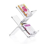 Espositore da pavimento per riviste e libri, con scomparto portaoggetti per organizzare volantini, cataloghi e cartelle in soggiorno e uffici