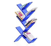 Espositore da pavimento per riviste e libri, con scomparto portaoggetti per organizzare volantini, cataloghi e cartelle in soggiorno e uffici