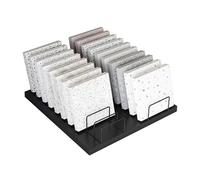 Espositore Da Tavolo For Piastrelle Con 10/20/30 Slot For Schede, Organizzatore For Campioni Di Piastrelle, Espositore Multifunzionale For Showroom, Supporto For Porta In Metallo E Ceramica For Piastr