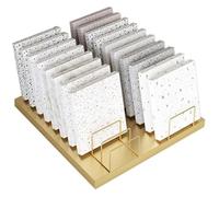Espositore Da Tavolo For Piastrelle Con 10/20/30 Slot For Schede, Organizzatore For Campioni Di Piastrelle, Espositore Multifunzionale For Showroom, Supporto For Porta In Metallo E Ceramica For Piastr