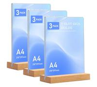 Espositore da tavolo in acrilico, formato A4, formato A4, formato A4, doppio lato trasparente, per ristoranti, caffetterie, banconi 21 x 29,7