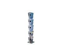 Espositore da terra porta depliant Menhi scomparti 33x33x173 cm silver MIC103