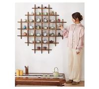 Espositore Della Teiera Montato A Parete, Supporto Per Tazze Da Tè Stile Giapponese Rotondo Decorazione Della Parete Tea Cup Holder Per Il Salotto Del Ristorante ( Colore : Marrone , Taglia : 120x120c