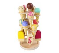 small foot movable wooden ice cream rack, accessories for grocery stores and chi