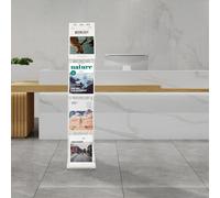 Espositore e portariviste pieghevole con 4 tasche per espositore porta depliant A4 portatile per mostre e fiere