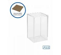 Espositore Fabiox per minifigure LEGO - versione grande con plate DARK TAN