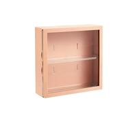 Espositore for bambole a parete con scatola cieca, espositore for statuette con ventosa magnetica, espositore for bambole antipolvere(Model B: Pink 24x24x8cm)