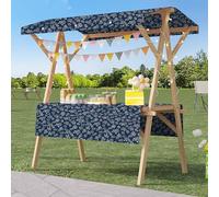 Espositore for bancarelle del mercato for venditori all'aperto, carrello pieghevole in legno for cibo da strada for frutta, fiori e verdure, mercati agricoli, piccole imprese, fiere, chioschi al detta