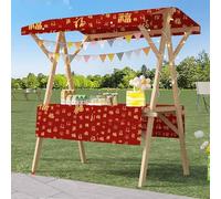 Espositore for bancarelle del mercato for venditori all'aperto, carrello pieghevole in legno for cibo da strada for frutta, fiori e verdure, mercati agricoli, piccole imprese, fiere, chioschi al detta