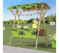 Espositore for bancarelle del mercato for venditori all'aperto, carrello pieghevole in legno for cibo da strada for frutta, fiori e verdure, mercati agricoli, piccole imprese, fiere, chioschi al detta
