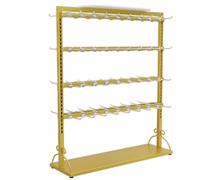 Espositore for biancheria intima da 80/100/120 cm, in metallo, espositore for indumenti da lingerie, scaffali for esposizione di calze al dettaglio, scaffale for negozi(Gold,100 * 40 * 135cm)
