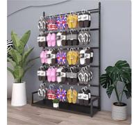Espositore for biancheria intima in metallo a 5 ripiani, grande capacità, espositore for indumenti da lingerie, scaffali for esposizione di calze al dettaglio, scaffale(Black,150 * 35 * 135cm)