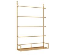 Espositore for biancheria intima in metallo da 70,8 pollici, grande capacità, espositore for indumenti da lingerie, scaffali for esposizione di calze al dettaglio(Gold,120 * 35 * 180cm)
