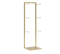 Espositore for biancheria intima in metallo, espositore for indumenti da negozio di abbigliamento, scaffali for vendita al dettaglio, for lingerie, calzini, reggiseni, a 3 livelli(Gold,40*40*135cm)