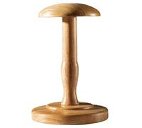 Espositore for cappelli in legno di quercia antico, stile asta corta, media o lunga, supporto for modello a testa solida for negozio, arredamento vintage(Wood color,16 * 23cm)
