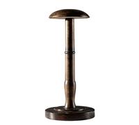 Espositore for cappelli in legno di quercia antico, stile asta corta, media o lunga, supporto for modello a testa solida for negozio, arredamento vintage(Antique,16 * 33cm)