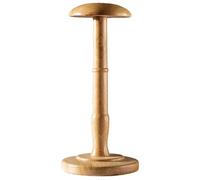 Espositore for cappelli in legno di quercia antico, stile asta corta, media o lunga, supporto for modello a testa solida for negozio, arredamento vintage(Wood color,16 * 33cm)