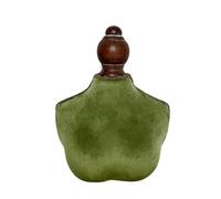 Espositore for collane con manichino in legno verde retrò, gioielli minimalisti, porta di perle, oggetti scena for la fotografia(18 * 9.5 * 22cm)