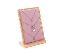 Espositore for gioielli in legno, espositore for collane staccabile, organizer for pendenti(Roze)