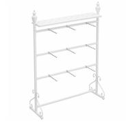 Espositore for indumenti intimi indipendente a 3 livelli, in metallo, espositore for biancheria intima, asta appendiabiti con ripiani commerciali, for lingerie, calzini, reggiseni(White,180*40*155cm)