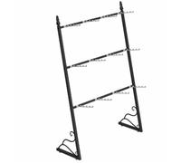 Espositore for lingerie, in metallo, espositore for calze e intimo con ganci, asta appendiabiti for vendita al dettaglio, for reggiseni, pantaloncini, calzini, cappelli(Black,100 * 35 * 130cm)