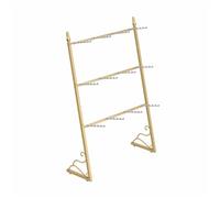 Espositore for lingerie, in metallo, espositore for calze e intimo con ganci, asta appendiabiti for vendita al dettaglio, for reggiseni, pantaloncini, calzini, cappelli(Gold,60 * 35 * 130cm)