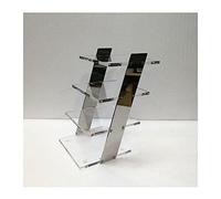 Espositore for occhiali da sole in oro, piccolo organizer trasparente for occhiali.(Silver,Large)