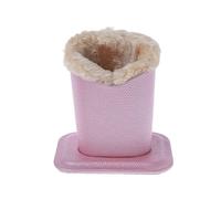 Espositore for occhiali da sole in pelle con fodera in morbido peluche(Roze)
