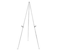 Espositore for pittura Altezza regolabile Antiscivolo Solido Pieghevole Poster fisso Cavalletto for matrimonio in metallo La festa per Arte(Silver)