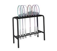 Espositore for racchetta da badminton da palestra, resistente e riponibile, supporto for racchetta da tennis da pavimento, for riporre la palestra domestica(Black)