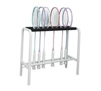 Espositore for racchetta da badminton da palestra, resistente e riponibile, supporto for racchetta da tennis da pavimento, for riporre la palestra domestica(White)