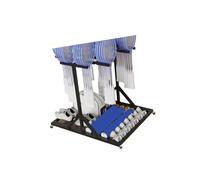 Espositore For Racchette Da Tennis Di Livello Commerciale Con Ruote, Portaoggetti For Badminton, Robusta Struttura In Metallo For Club Sportivo