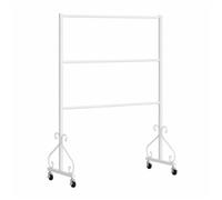 Espositore for reggiseni in lingerie con ruote, in metallo, espositore for biancheria intima a 3 livelli, antiscivolo, espositori for negozi al dettaglio, scaffale for negozi(White,100 * 40 * 130cm)