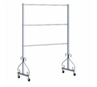 Espositore for reggiseni in lingerie con ruote, in metallo, espositore for biancheria intima a 3 livelli, antiscivolo, espositori for negozi al dettaglio, scaffale for negozi(Silver,120 * 40 * 130cm)
