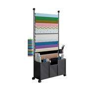 Espositore For Rotoli Di Tessuto Commerciale A 13 Ripiani E Scaffale Portaoggetti In Metallo, Perfetto For Riporre Vinile Artigianale, Sciarpe, Cinture Asciugamani(Black,170x80x27cm)