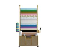 Espositore For Rotoli Di Tessuto Commerciale A 13 Ripiani E Scaffale Portaoggetti In Metallo, Perfetto For Riporre Vinile Artigianale, Sciarpe, Cinture Asciugamani(Gold,170x70x27cm)