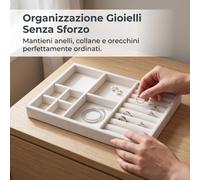 Espositore Gioielli Artigianale, Organizer Cassetti e Porta Gioie, per