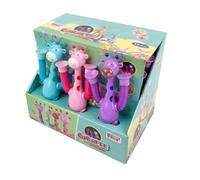 Espositore Giraffe Colorate con Led e Caramelle Frutta 12pz