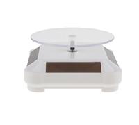 Espositore girevole ad energia solare, giradischi, orologio da parete per