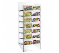 DesignPlex Espositore gratta e Vinci da banco in plexiglass Trasparente a 14 Scomparti Misure: 22 x 29 x H49 cm