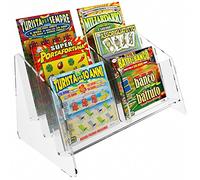 Espositore gratta e vinci da banco in plexiglass trasparente a 6 tasche Misure: 24.5 x 15 x H14 cm
