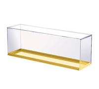 Espositore in acrilico, 34 x 16 x 14 cm, trasparente, da collezione, espositore impilabile, scatola protettiva, per minifigure, giocattoli, artigianato, cimeli, gioielli, Giallo, Borsa porta abiti da