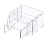 Espositore in acrilico a 3 gradini in acrilico resistente alla corrosione trasparente vetrina espositore figure buffet gioielli organizer per armadio