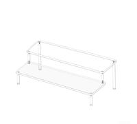 Espositore in acrilico a 3 livelli per profumi, trucco e dessert, organizer salvaspazio trasparente per casa, ufficio o composizioni di tavoli per eventi (30 cm, secondo strato)