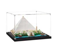 Espositore in acrilico appositamente realizzato per Lego 21058 The Great Pyramids of Egypt Building Set, scatola antipolvere, solo vetrina, scatola di visualizzazione compatibile con Lego 21058 (base