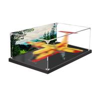 Espositore in acrilico appositamente realizzato per Lego 42152 Set di costruzione di aerei antincendio, scatola antipolvere, solo vetrina, compatibile con Lego 42152 (spray posteriore + base A)